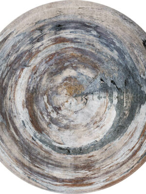 Abstract Annual Ring Shape Pattern Printed Round Rugs for Living Room Bedroom Office