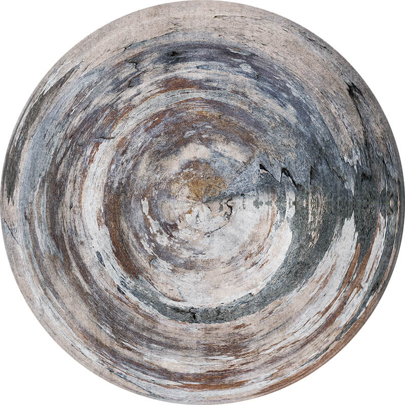 Abstract Annual Ring Shape Pattern Printed Round Rugs for Living Room Bedroom Office