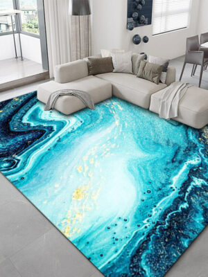 Concise Water Ink Stitching Pattern Modern Carpets For Bedroom Living Room Sofa Rugs 08