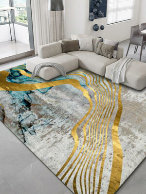 Concise Water Ink Stitching Pattern Modern Carpets For Bedroom Living Room Sofa Rugs 09