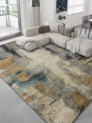 100*160 cm Concise Water Ink Stitching Pattern Modern Carpets For Bedroom Living Room Sofa Rugs