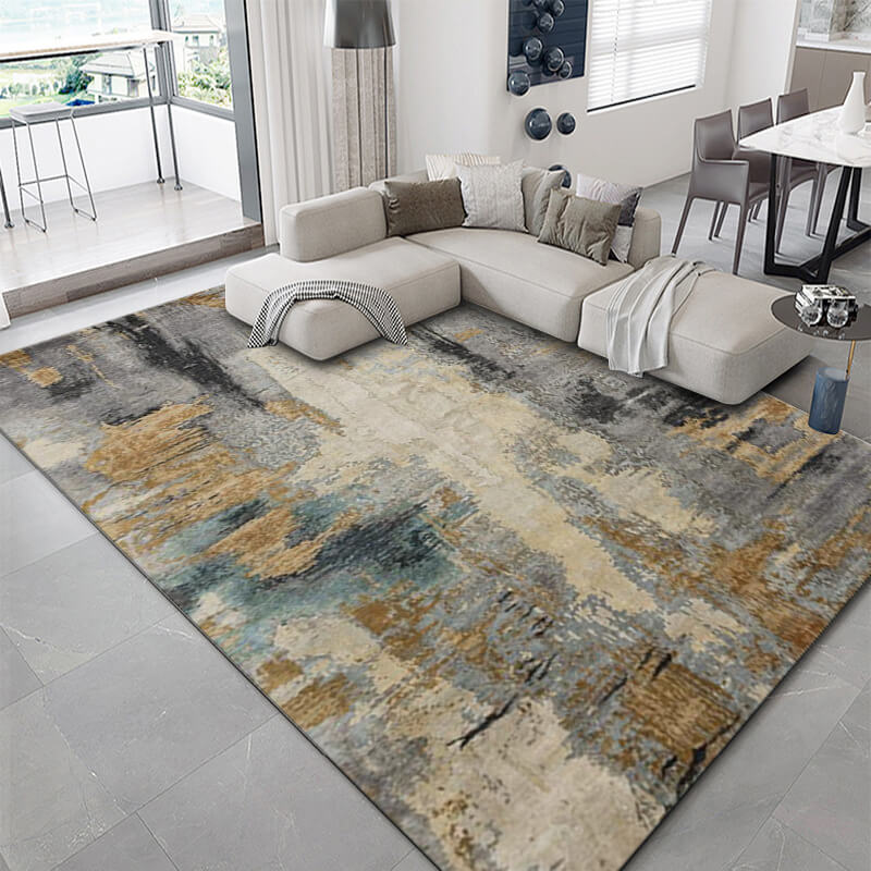 100*160 cm Concise Water Ink Stitching Pattern Modern Carpets For Bedroom Living Room Sofa Rugs