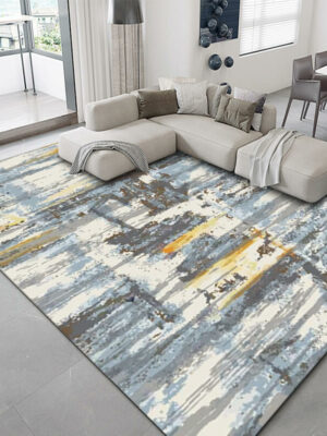 Concise Water Ink Stitching Pattern Modern Carpets For Bedroom Living Room Sofa Rugs 14