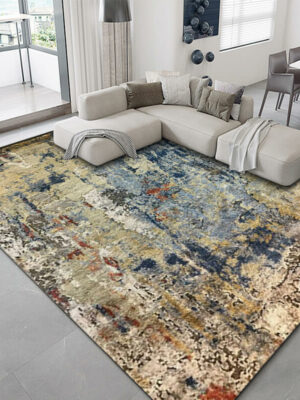 Concise Water Ink Stitching Pattern Modern Carpets For Bedroom Living Room Sofa Rugs 15