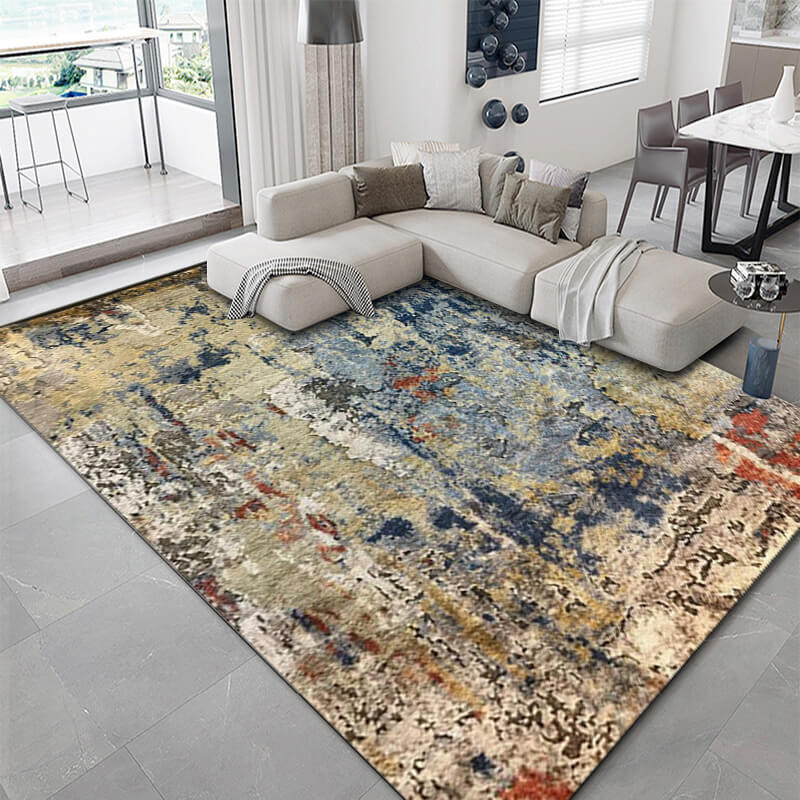 Concise Water Ink Stitching Pattern Modern Carpets For Bedroom Living Room Sofa Rugs 15
