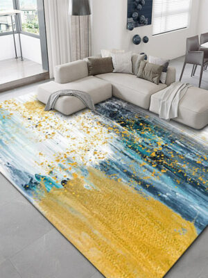 Concise Water Ink Stitching Pattern Modern Carpets For Bedroom Living Room Sofa Rugs 19