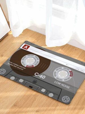 Grey Tape Retro Flannel Patterned Simplicity Entryway Doormat Rugs Kitchen Bathroom Anti-slip Mats