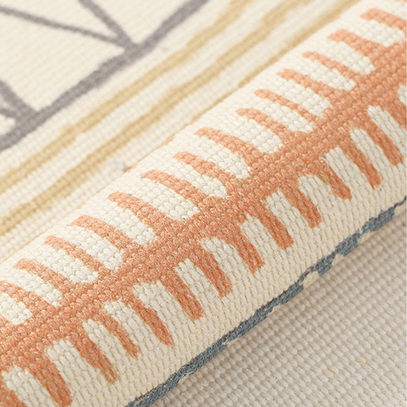 Decorative Cute Cartoon Cotton Area Rug Hand Woven Rug Entryway Bedside Runner Thin Floor Mat Carpet with Tassel - Image 5