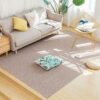 Brown Cotton and Linen Simple Modern Carpets Living Room Bedroom Solid Color Rugs