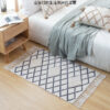 Retro Moroccan Geometric Pattern Cotton and Linen Area Rug with Tassel Handwoven Floor Carpet Rug for Living Room Bedroom 09