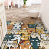 Vertical Version Cuttable Cartoon Cat Party Wear-resistant Dust-removing Anti-slip DoorMat 10