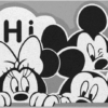 Mickey Black & White Entry Cuttable Silk Loop Dirt Resistant Non-Slip Household Floor Mats 03