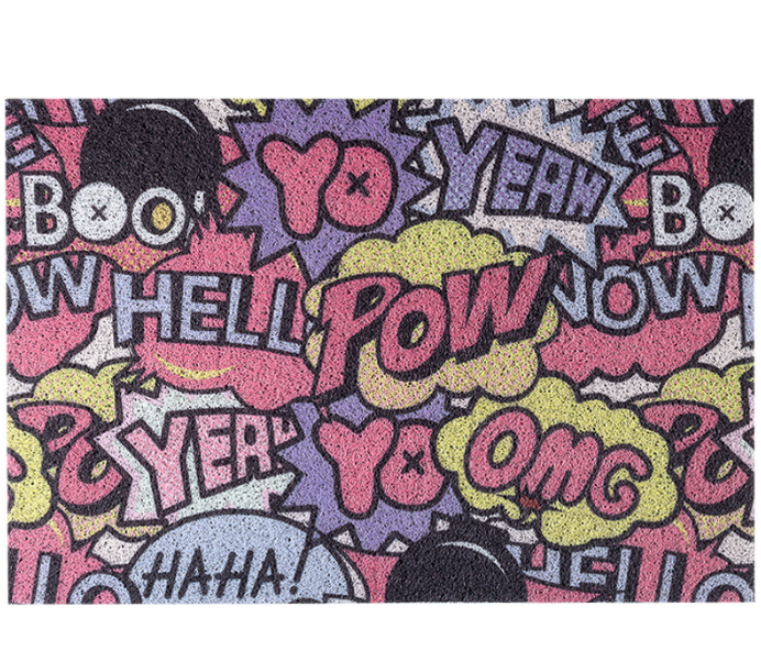 Cute Hello Pow Durable Non-slip Mats Cartoon Doormat