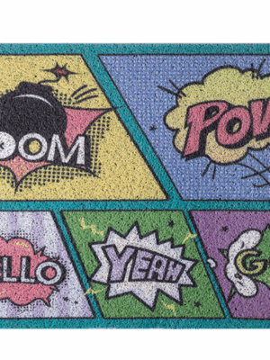 Cute Colorful Hello Pow Durable Non-slip Mats Cartoon Doormat