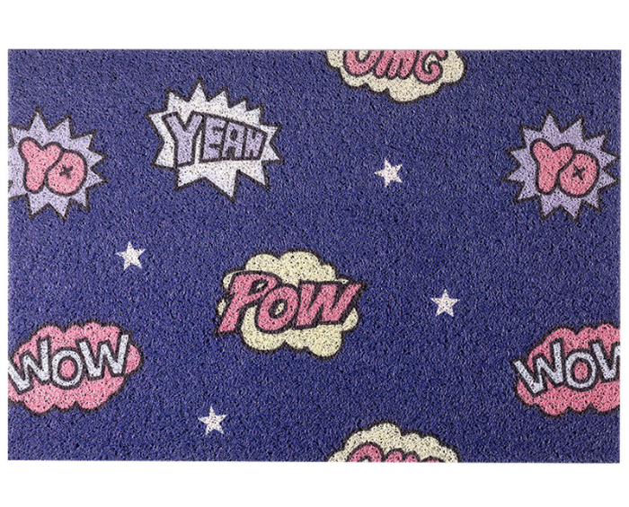 Cute Colorful Hello Pow Durable Non-slip Mats Cartoon Doormat
