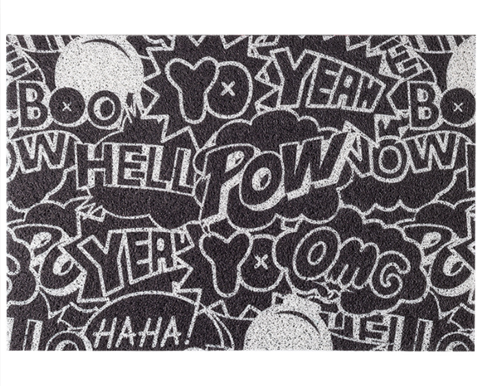 Cute Colorful Hello Pow Durable Non-slip Mats Cartoon Doormat