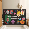 Cute Cartoon WELCOME Entry Cuttable Silk Loop Dirt Resistant Non-Slip Household Floor Mats 03