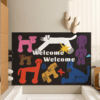 Cute Cartoon WELCOME Entry Cuttable Silk Loop Dirt Resistant Non-Slip Household Floor Mats 04