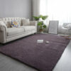 Grey-Purple Simple Modern Plain Comfy Lambs Wool Comfy Plush Rugs For Living RoomBedroom Bedside Carpet