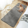 60*160cm Grey Plain Shaggy Soft Girls Boys Bedroom Kids Room Bedside Carpet Rugs Runners