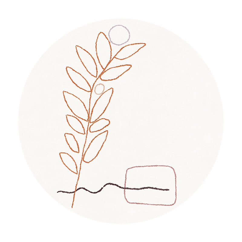 White Simple Round Carpets for Bedroom Living Room Hall Office - Image 2