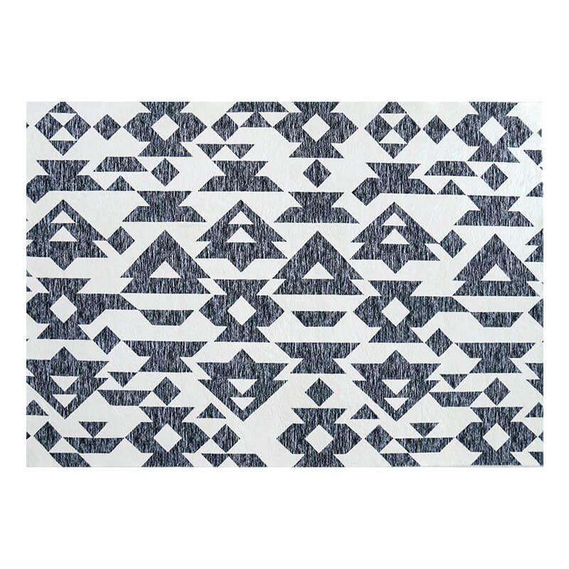 Triangle Geometric Pattern Faux Cashmere Soft Shaggy Area Rug Carpets For Living Room Bedroom Hall Office - Image 2