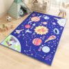 Cartoon Planet Kids Room Living Room Faux Cashmere Sofa Rug Carpet Bedroom Bedside Rug