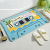 Blue Cartoon Tapes Kids Room Living Room Faux Cashmere Sofa Rug Carpet Bedroom Bedside Rug