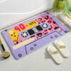 Purple Cartoon Tapes Kids Room Living Room Faux Cashmere Sofa Rug Carpet Bedroom Bedside Rug