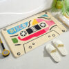 Beige Cartoon Tapes Kids Room Living Room Faux Cashmere Sofa Rug Carpet Bedroom Bedside Rug