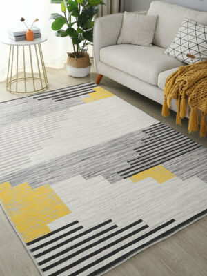 Gradient Simple Lines Rugs Faux Cashmere Carpets for Office Living Room Dining Room Bedroom Hall 02