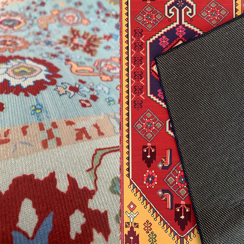 Abstract Blue Pattern Round Rugs for Living Room Bedroom Office - Image 2