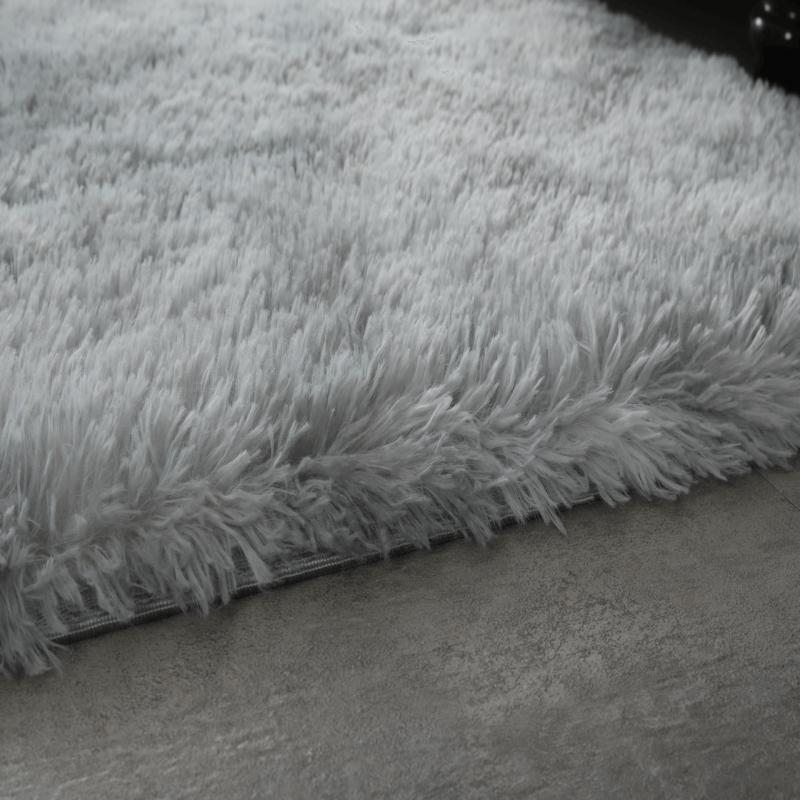 Gradient Light Grey Colour Modern Plain Carpet Bedroom Living Room Sofa Rugs Soft Plush Shaggy Rugs - Image 5