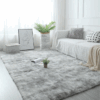 Gradient Light Grey Colour Modern Plain Carpet Bedroom Living Room Sofa Rugs Soft Plush Shaggy Rugs