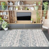 Blue Modern Moroccan Patterned Striped Non-slip Sofa Rug Table Rug Area Rugs Customizable