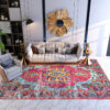 Traditional Vintage Pink Area Rug Carpet for Living Room Hall