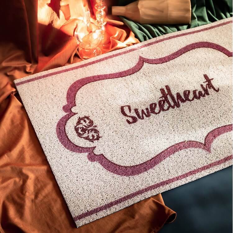 Vintage Dust Removal Word (SweetHeart) Doormat Entrance Non-slip Outdoor Floormat - Image 4