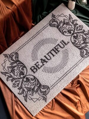 Vintage Dust Removal Word  (Beautiful) Doormat Entrance Non-slip Outdoor Floormat
