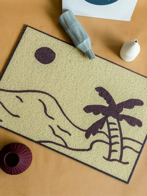 Creative Coconut Tree Dust Remove Doormat Entrance Non-slip Outdoor Floormat