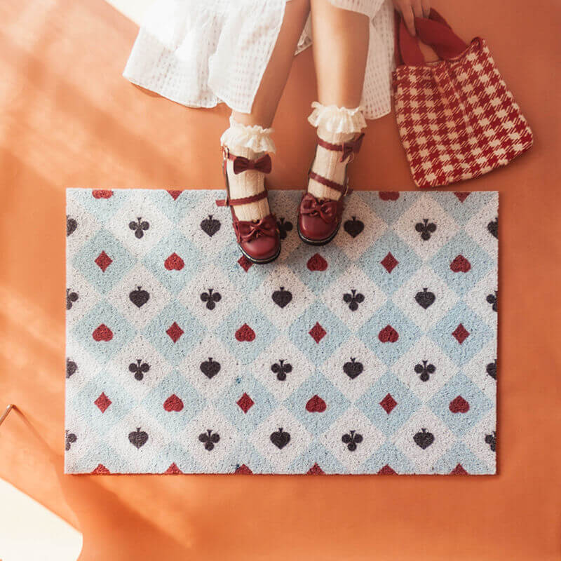 Diamond Checkered Dust Remove Doormat Entrance Non-slip Outdoor Floormat - Image 9