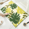 Extra Soft Flocking Bath Mats Absorbent Non-Slip Bathroom Rugs Leaves 03