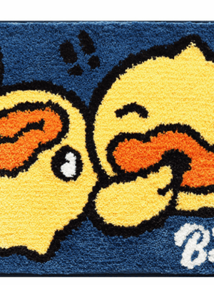 B.duck Bathroom Water-absorbent Thick Flocked Mats Bathroom Foot Mats Household Toilet Doorway Mats 02