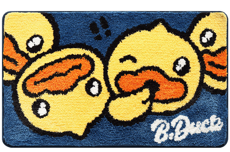 B.duck Bathroom Water-absorbent Thick Flocked Mats Bathroom Foot Mats Household Toilet Doorway Mats 02