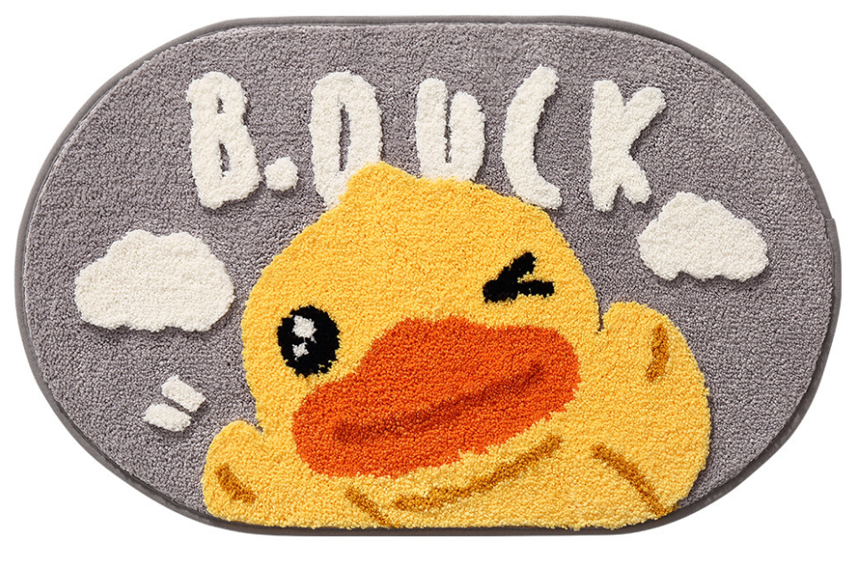 B.duck Bathroom Water-absorbent Thick Flocked Mats Bathroom Foot Mats Household Toilet Doorway Mats 06