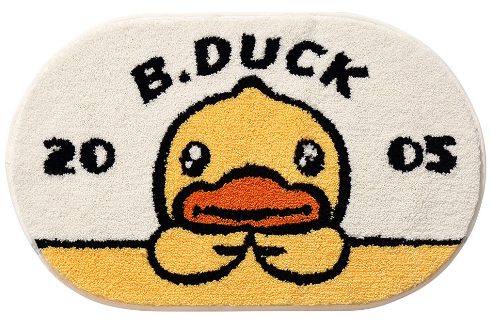 B.duck Bathroom Water-absorbent Thick Flocked Mats Bathroom Foot Mats Household Toilet Doorway Mats 07