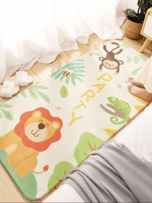 Cartoon Faux Cashmere Bedroom Carpet Home Living Room Study Plush Mats Bedside Carpet Window Mats 03