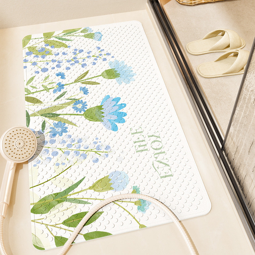 Beautiful Garden PVC Bathroom Anti-slip Mat With Bottom Suction Cups 01 - Image 2