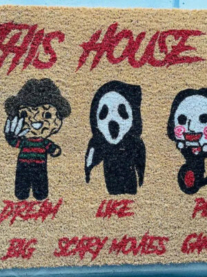 Horror Halloween Clowns Bones Skeletons Anti-slip Absorbent Bathroom Kitchen Carpet 01