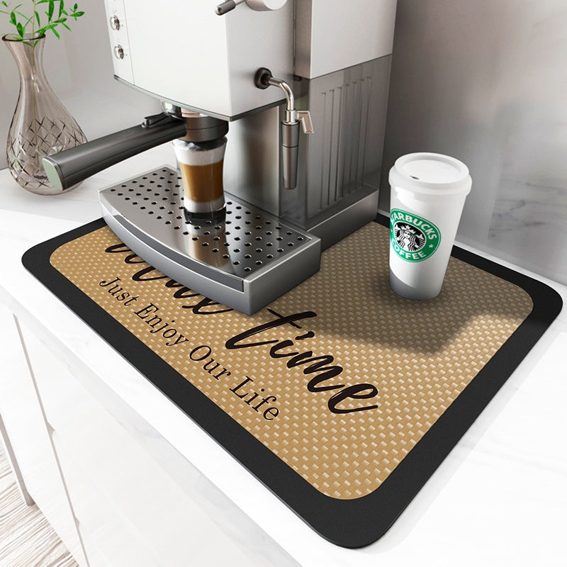 Vintage Checkered Absorbent Placemats For Kitchen, Coffee Machine, Bar - Image 3