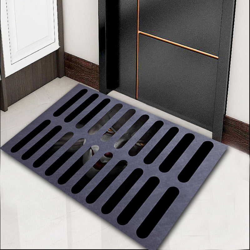 Clown Halloween Doormat Skeleton Grimace Floor Mat Bathroom Mat 04